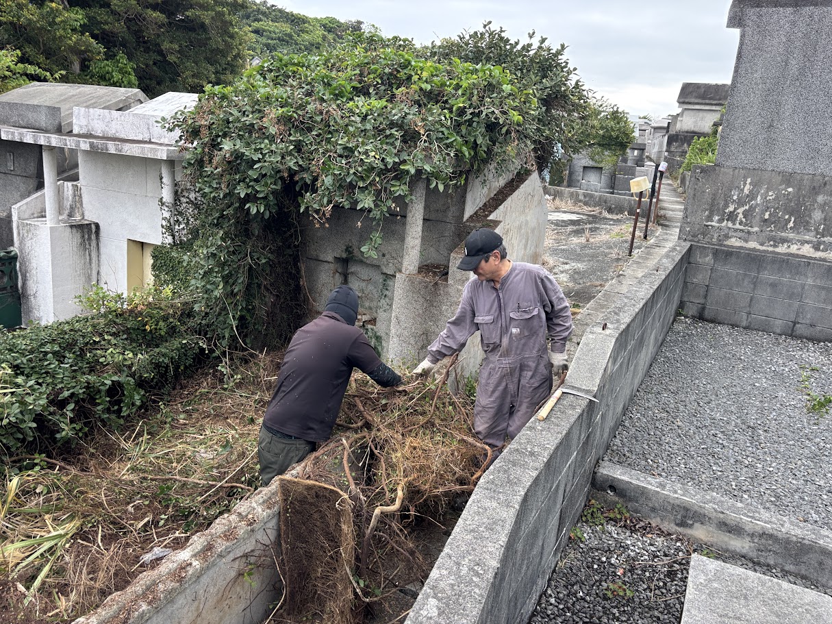 墓石の清掃イメージ